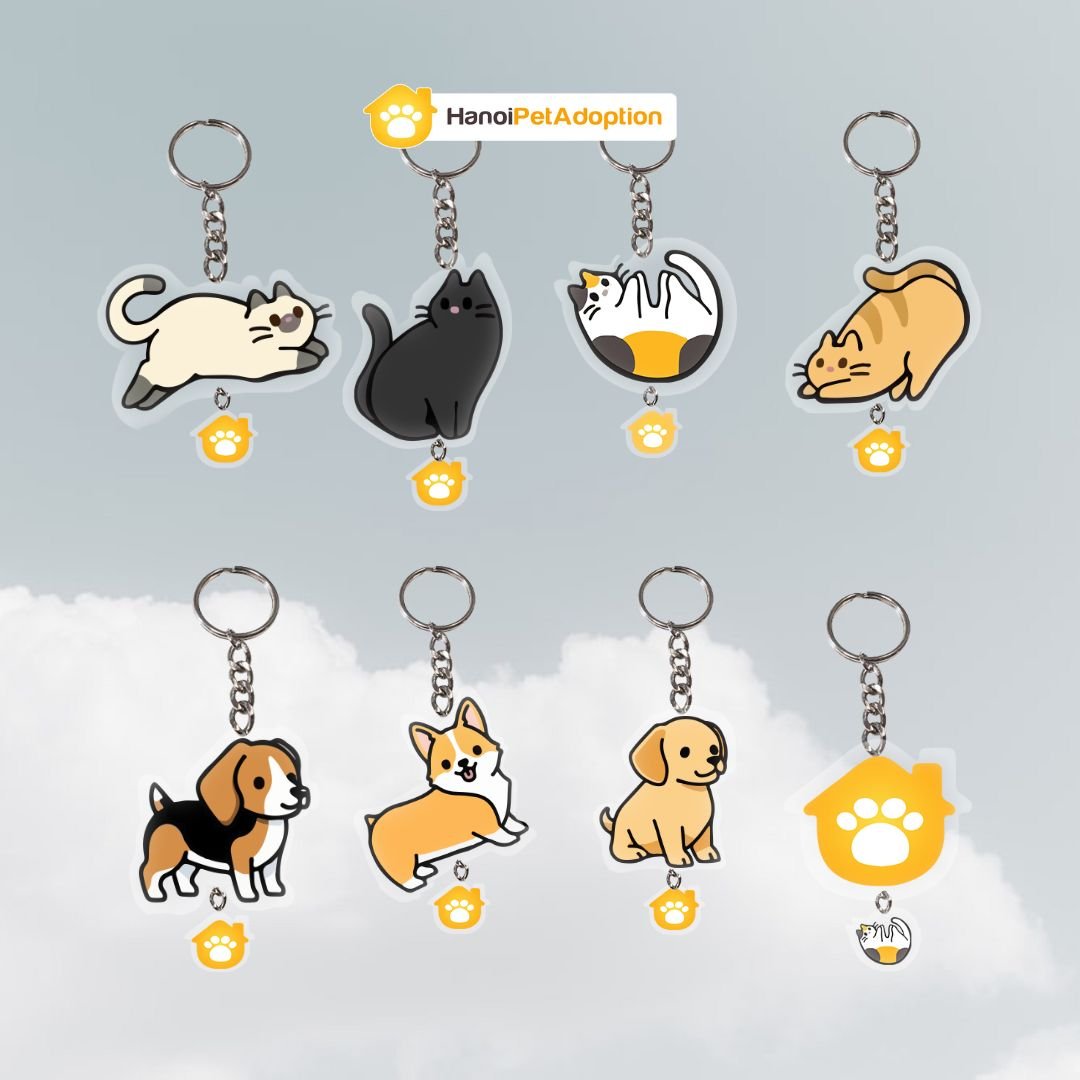  HPA fundraising dog and cat keychain